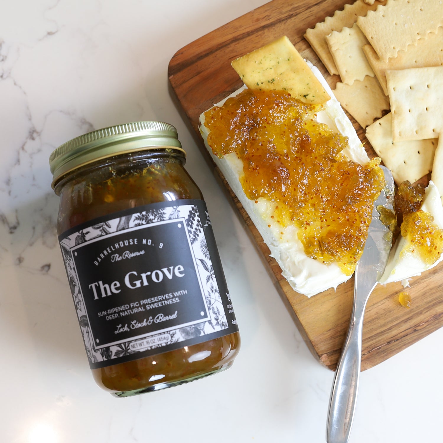 Fig Preserves Over Cream Cheese