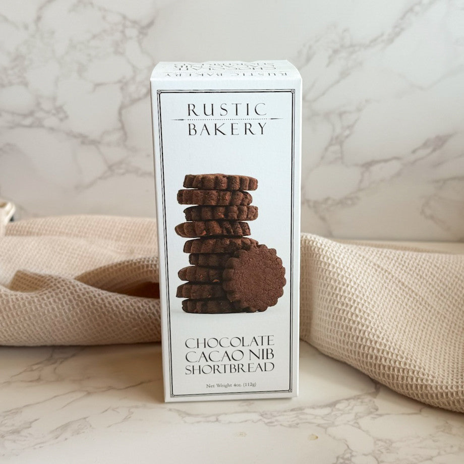 Chocolate Cacao Nib Shortbread Cookies