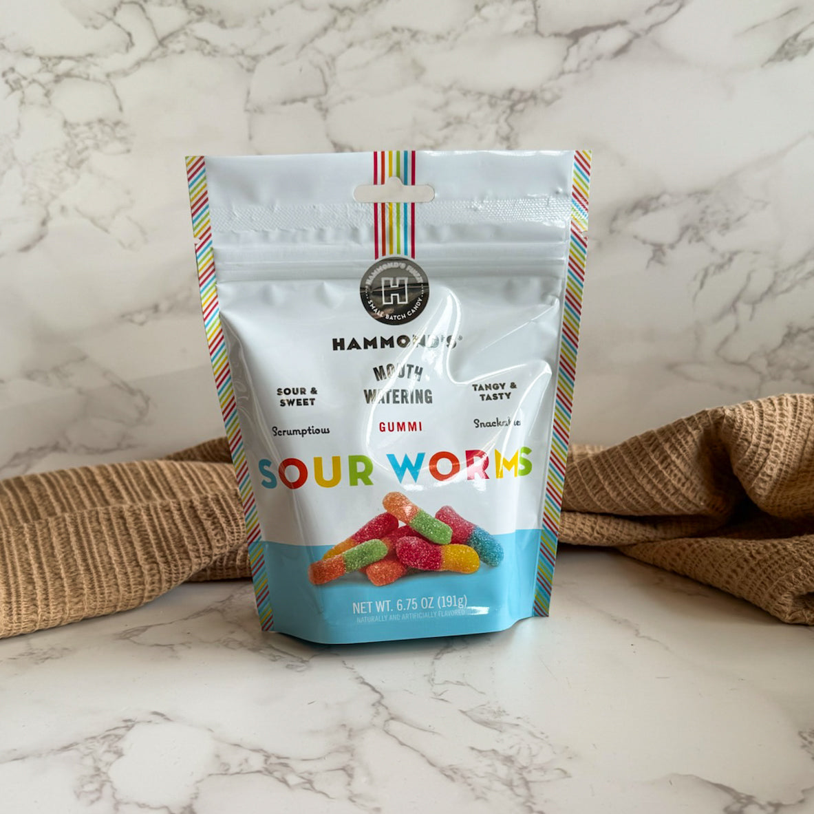Sour Gummi Worms Candy
