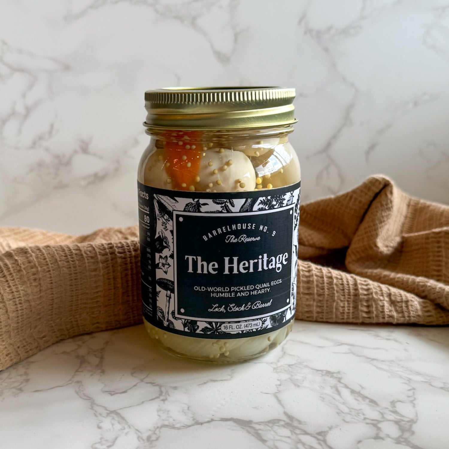 The Heritage Mild Pickled Quail Eggs